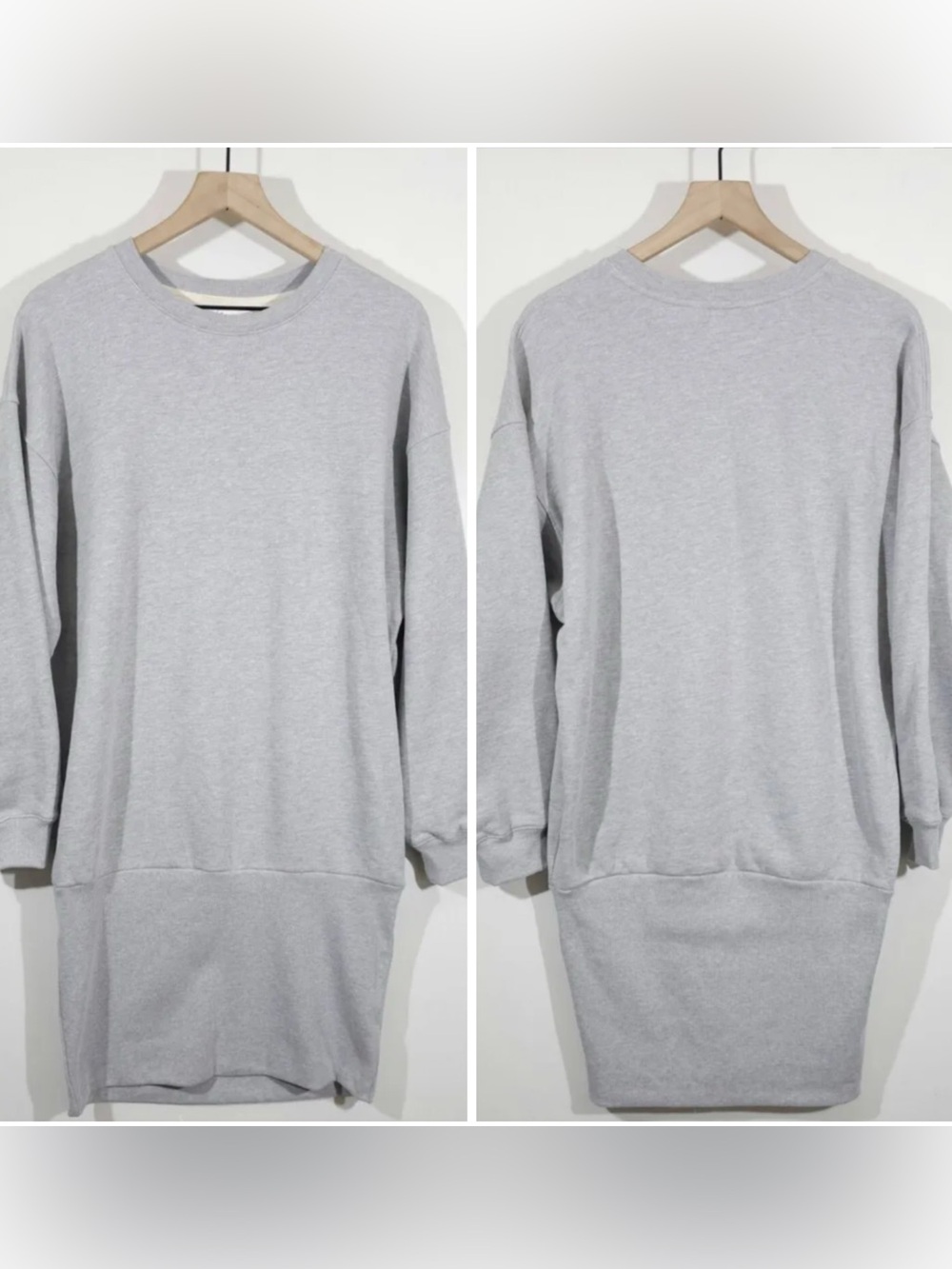L’Academie Gray Sweatshirt Blouson Mini Dress XXS NWOT